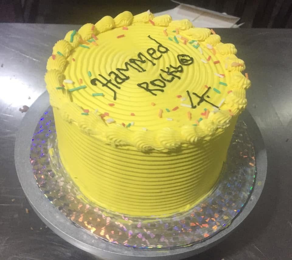 Yellow buttercream cake
